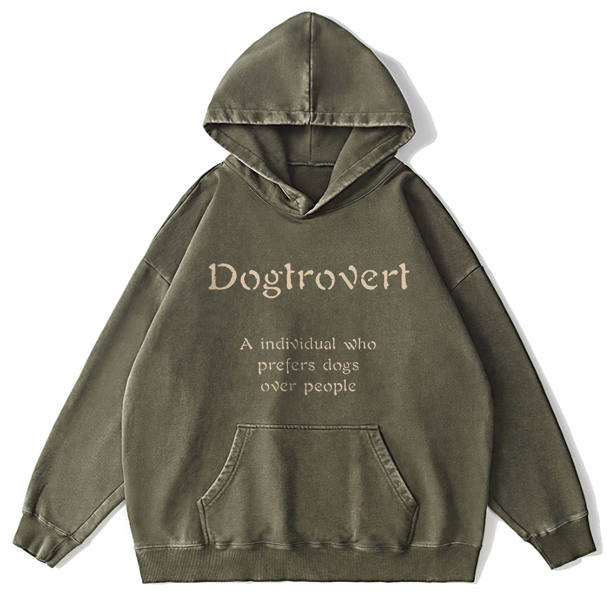 Dogtrovert Washed Unisex Hoodie