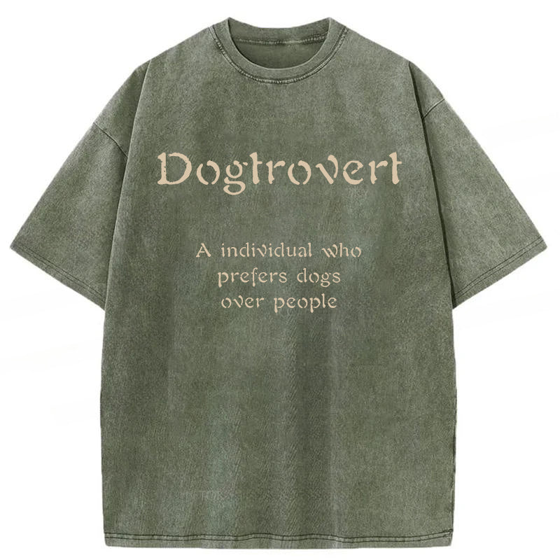 Dogtrovert Washed Unisex Tee