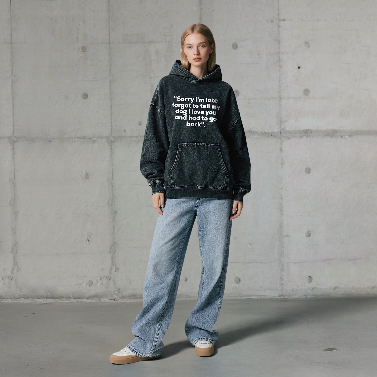 Forgot To Tell My Dog I Love You Washed Unisex Hoodie