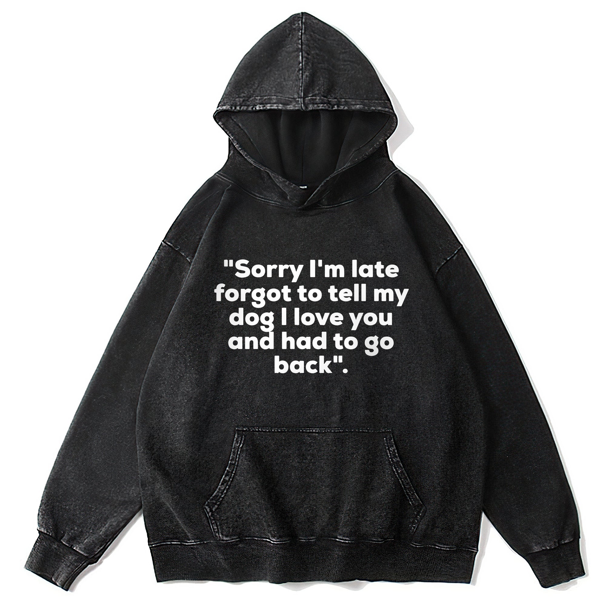 Forgot To Tell My Dog I Love You Washed Unisex Hoodie