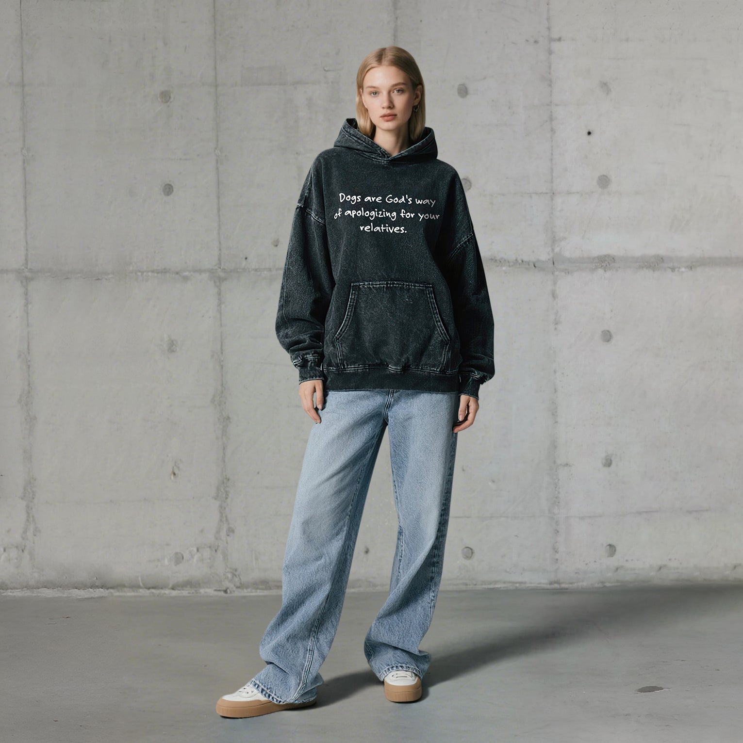 Dogs Are God's Way Washed Unisex Hoodie