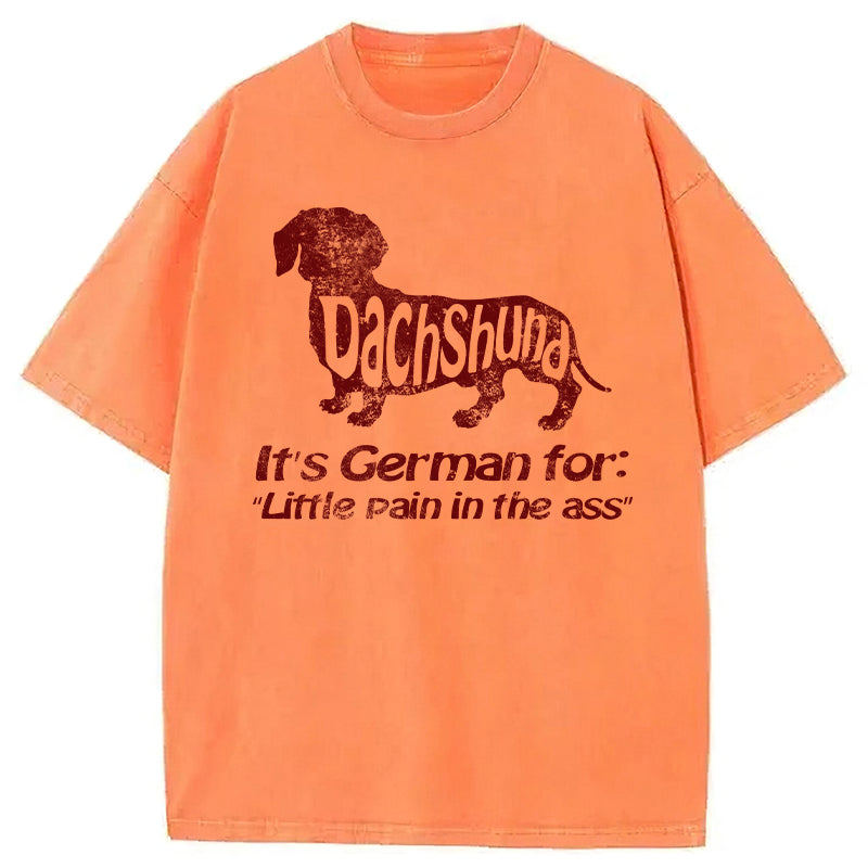 Dachshund Washed Unisex Tee