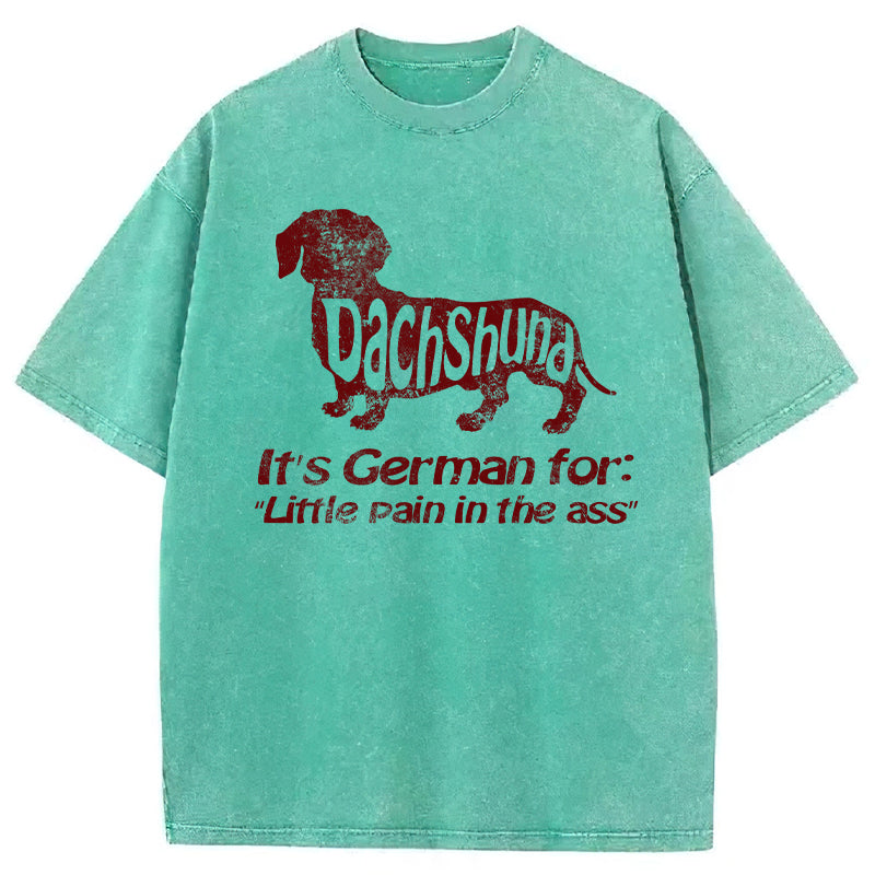 Dachshund Washed Unisex Tee