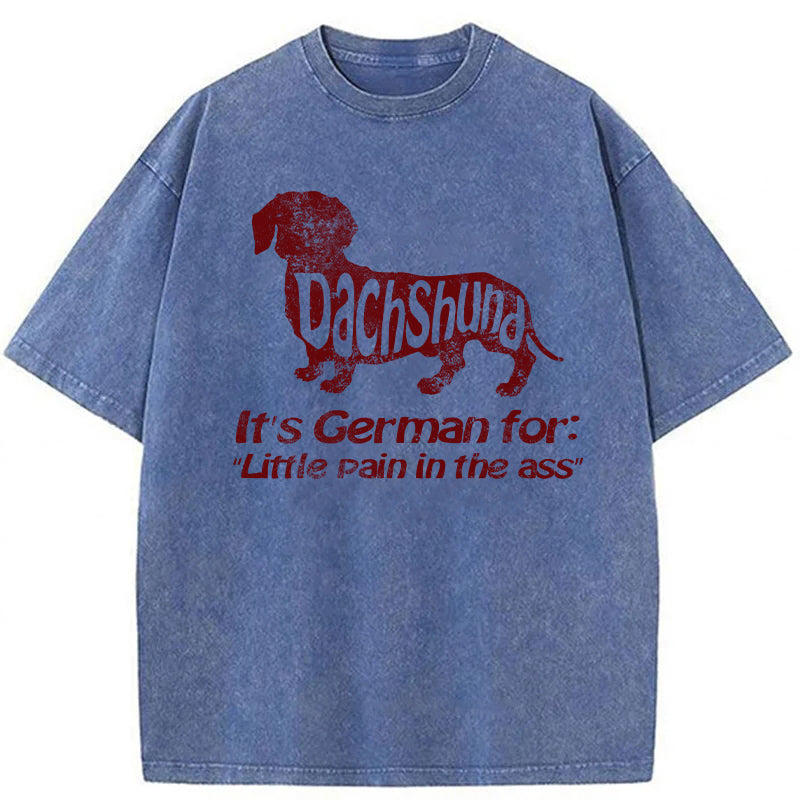 Dachshund Washed Unisex Tee