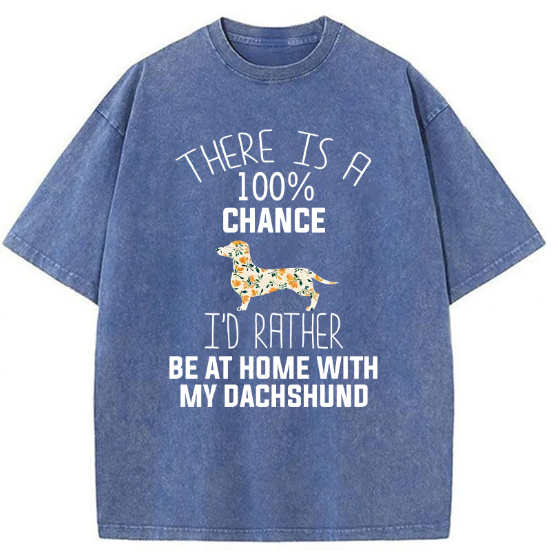 There Is A 100% Chance Washed Unisex Tee