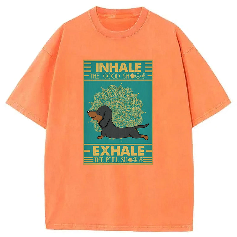 Inhale The Good Shit Exhale The Bull Shit Washed Unisex Tee