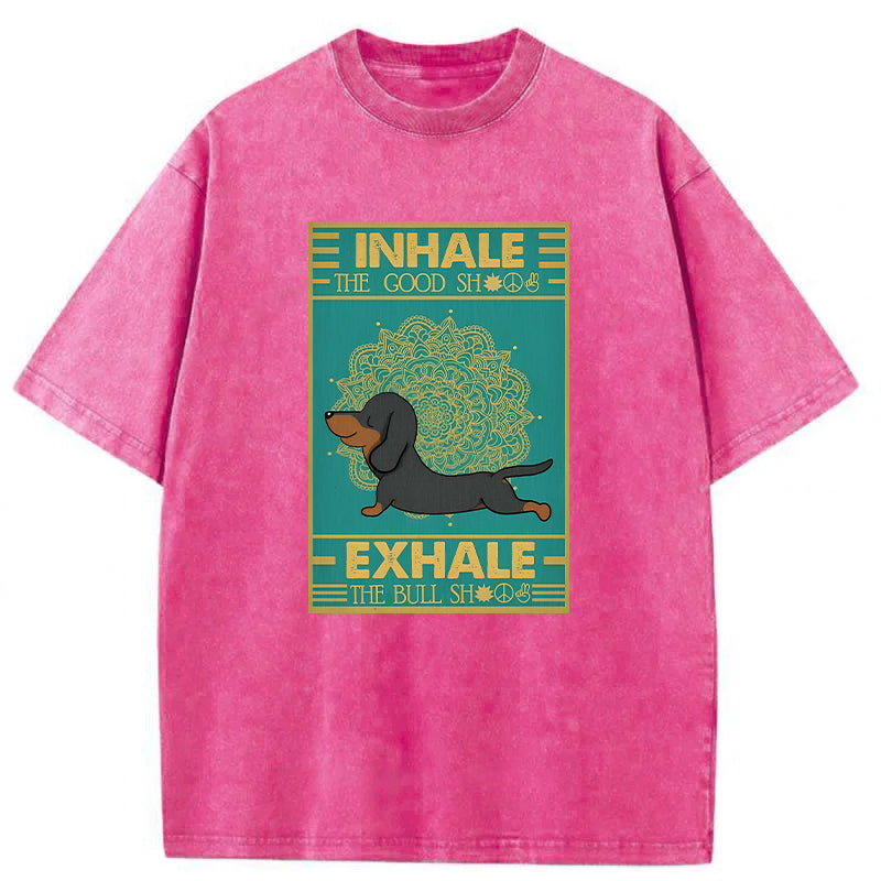 Inhale The Good Shit Exhale The Bull Shit Washed Unisex Tee