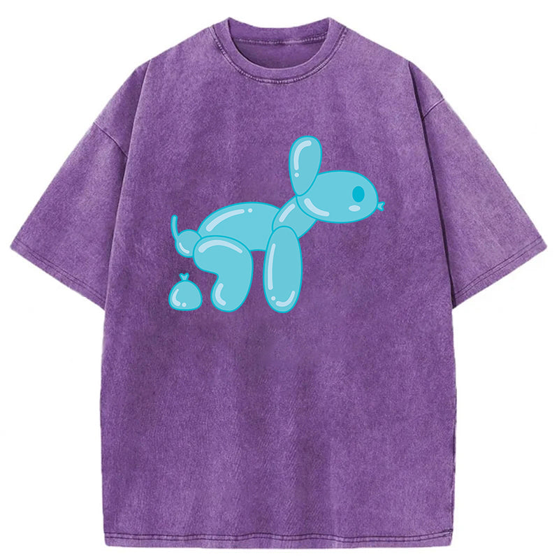 Balloon Dog Poop Washed Unisex Tee