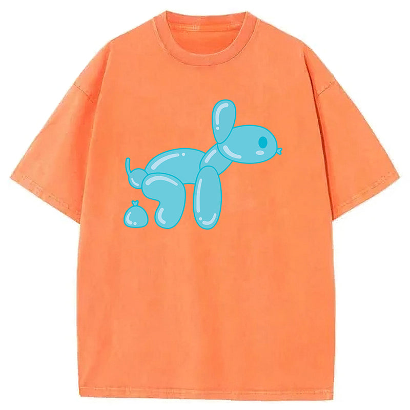 Balloon Dog Poop Washed Unisex Tee