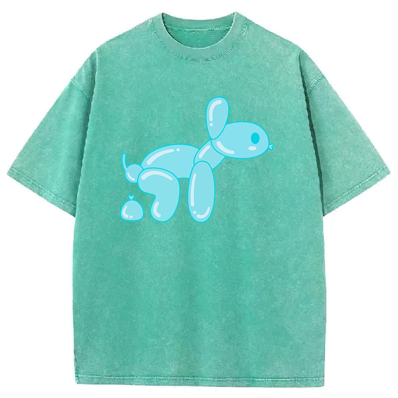 Balloon Dog Poop Washed Unisex Tee