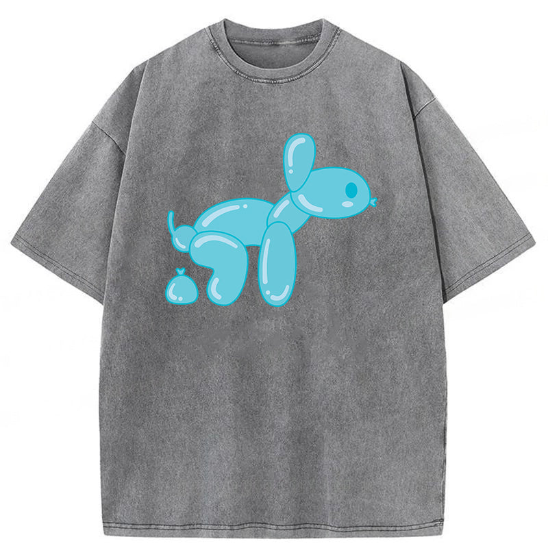 Balloon Dog Poop Washed Unisex Tee