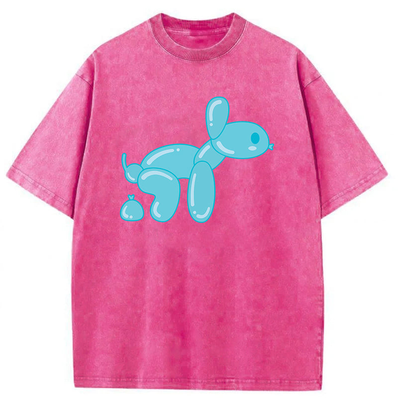 Balloon Dog Poop Washed Unisex Tee