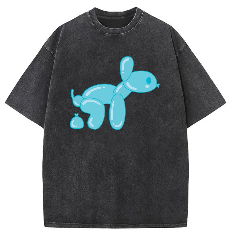 Balloon Dog Poop Washed Unisex Tee