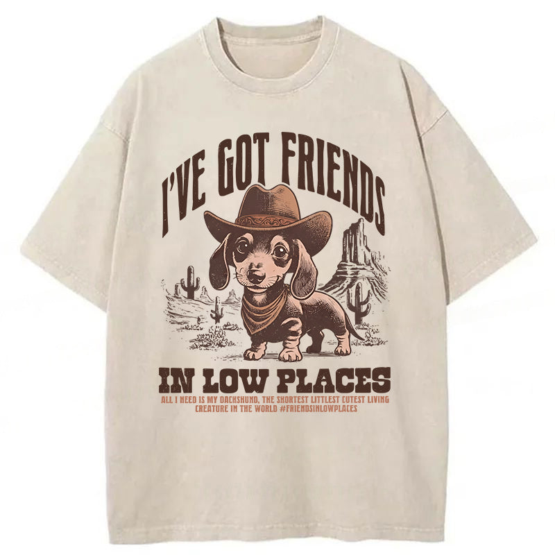 Got Friends In Low Places Washed Unisex Tee