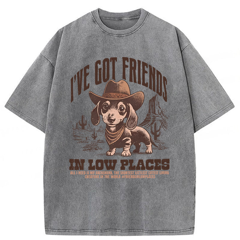 Got Friends In Low Places Washed Unisex Tee