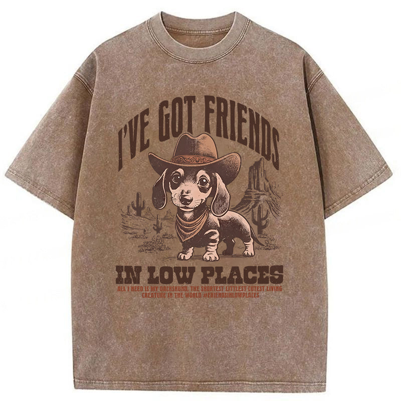 Got Friends In Low Places Washed Unisex Tee
