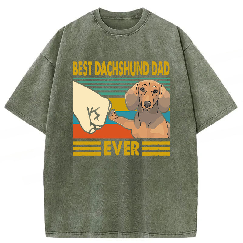 Best Dachshund Dad Ever Washed Unisex Tee
