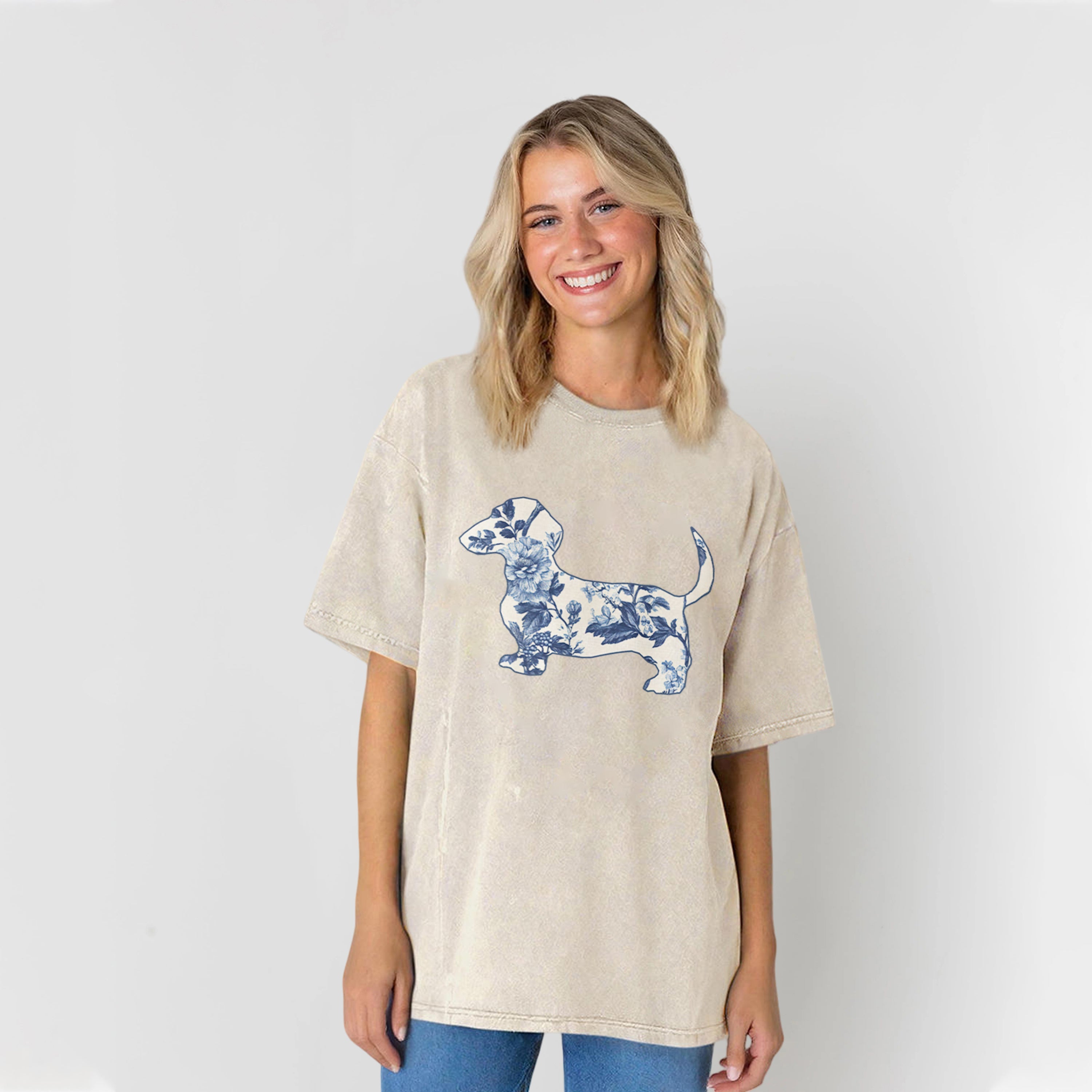 Dachshund Washed Unisex Tee