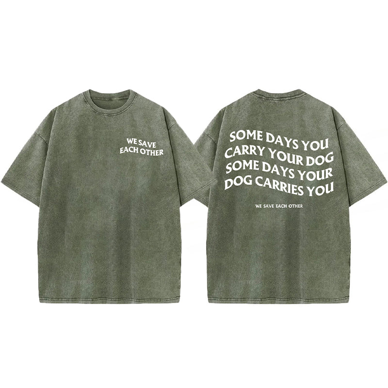 We Save Each Other Washed Unisex Tee