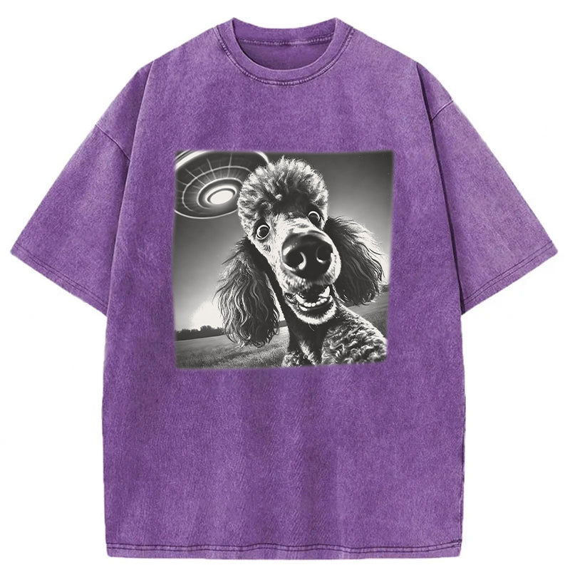 UFO Poodle Washed Unisex Tee