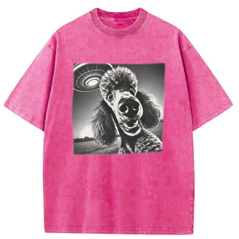 UFO Poodle Washed Unisex Tee