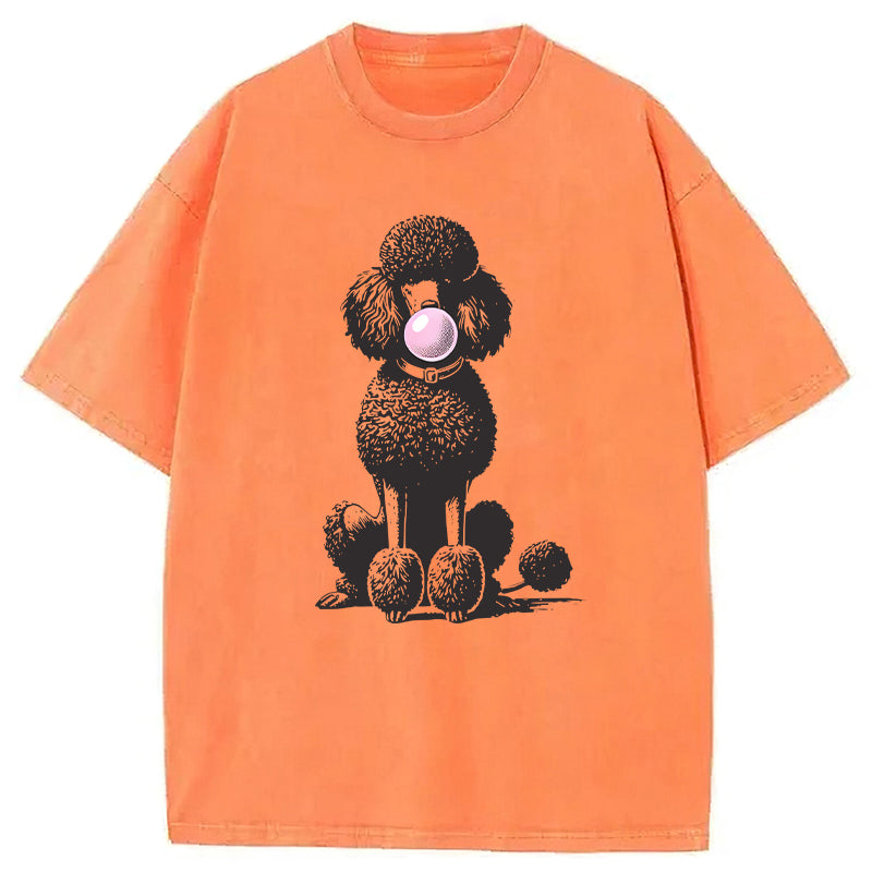 Bubble Gum Poodle Washed Unisex Tee