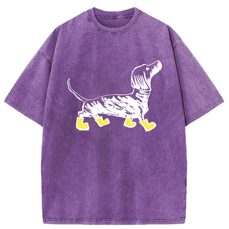 Dachshund Washed Unisex Tee