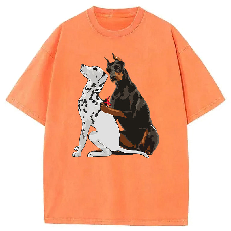 Funny Tattooed Dalmatian Washed Unisex Tee