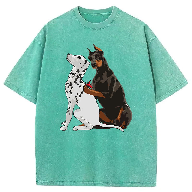 Funny Tattooed Dalmatian Washed Unisex Tee