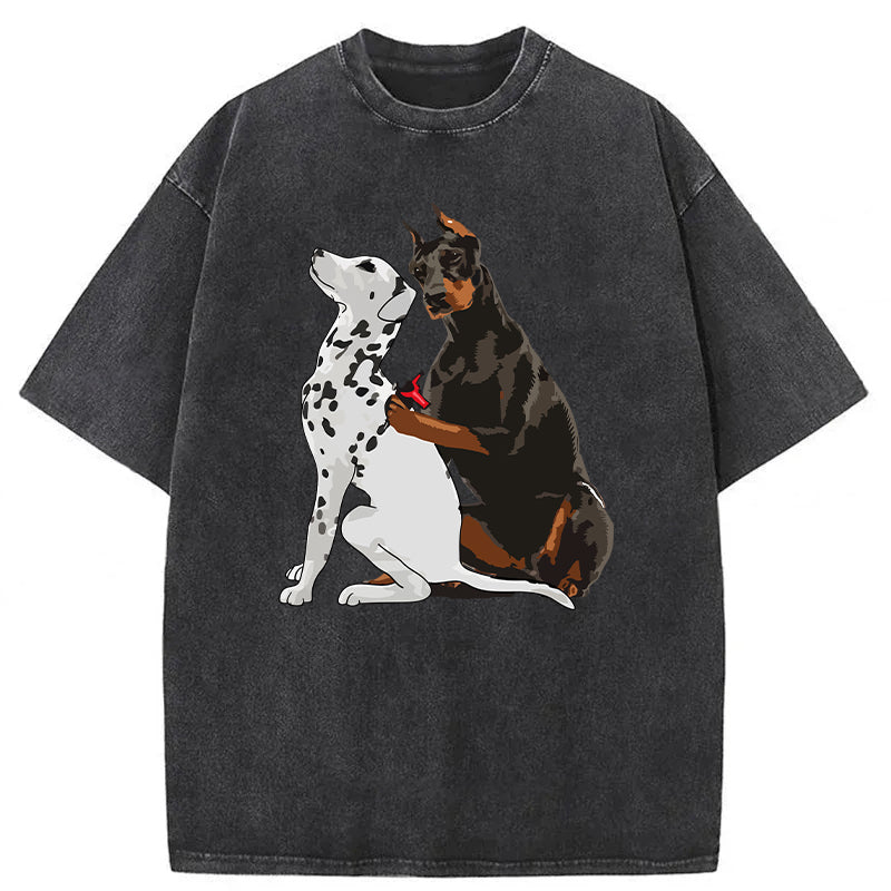 Funny Tattooed Dalmatian Washed Unisex Tee