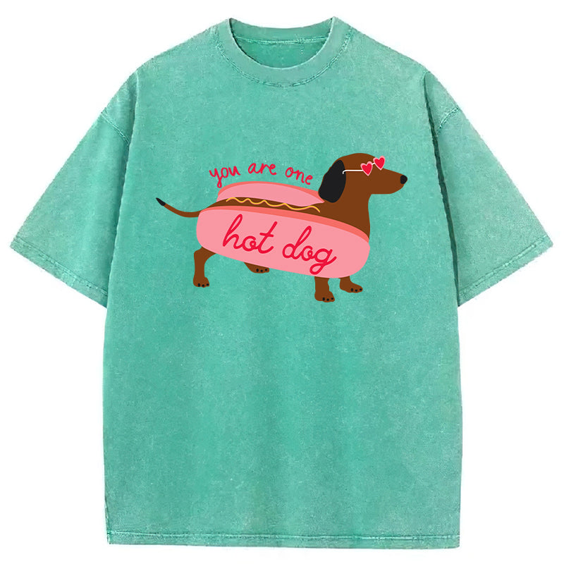 You Are One Hotdog Washed Unisex Tee