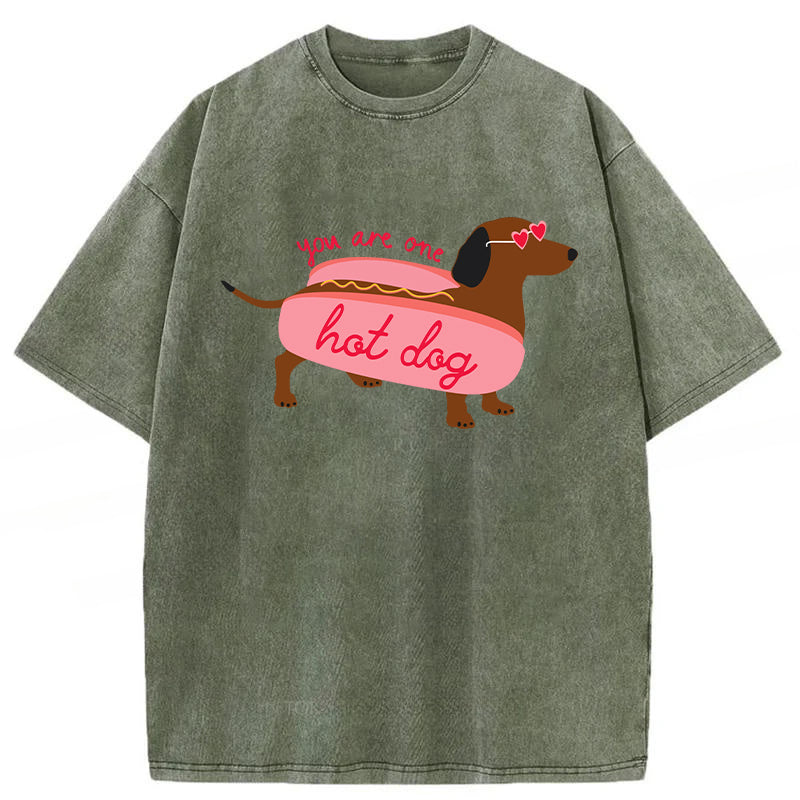 You Are One Hotdog Washed Unisex Tee