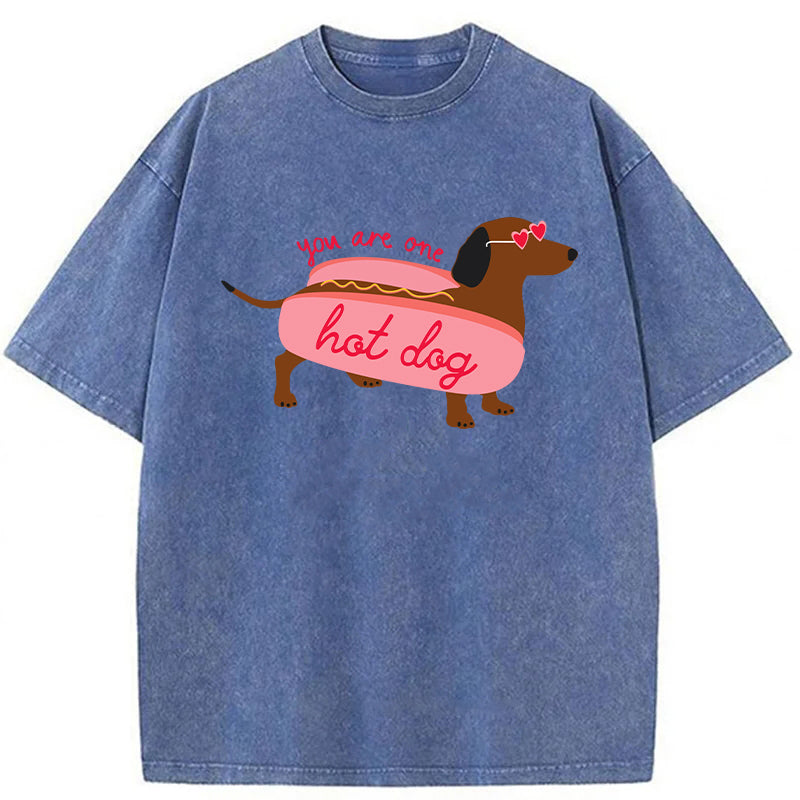 You Are One Hotdog Washed Unisex Tee