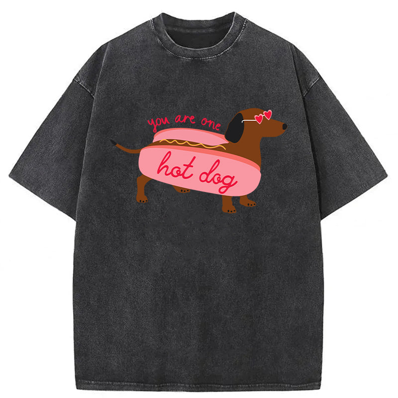You Are One Hotdog Washed Unisex Tee
