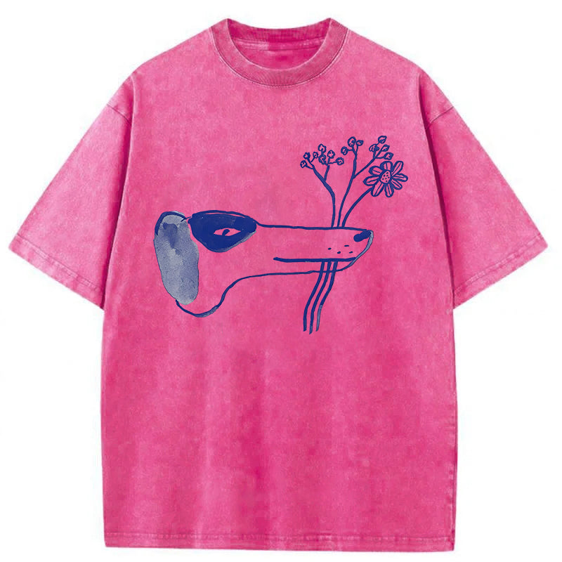 A Bouquet Of Flowers For You Washed Unisex Tee