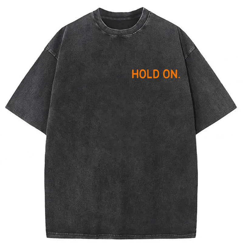 Hold On Stop And Pet The Dog Washed Unisex Tee