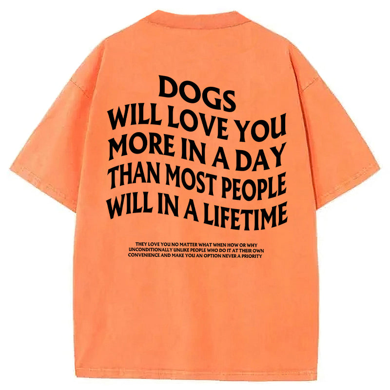 Dogs Will Love You More Washed Unisex Tee