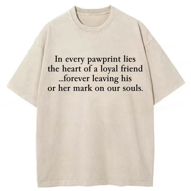 In Every Pawprint Washed Unisex Tee
