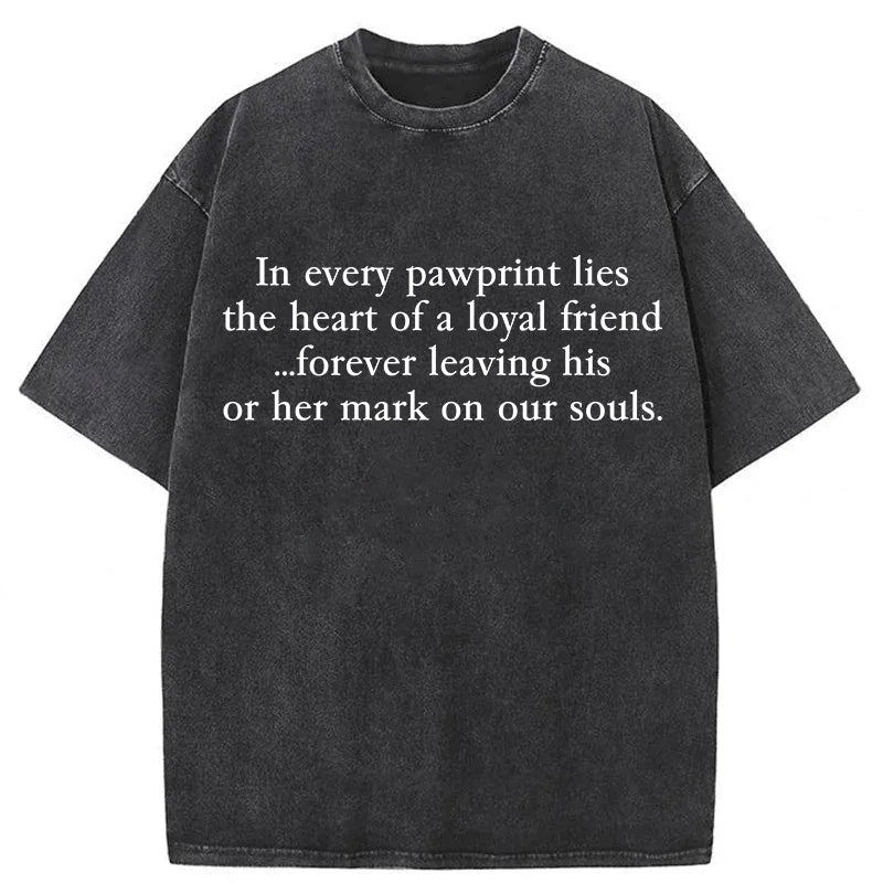 In Every Pawprint Washed Unisex Tee