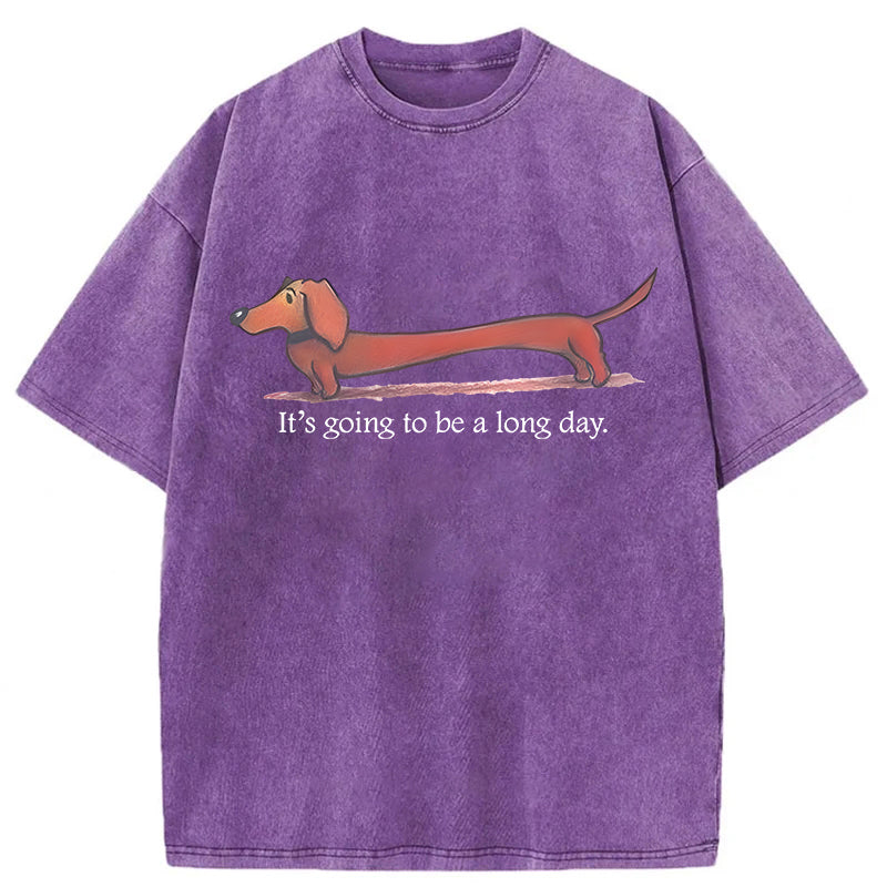 It's Going To Be A Long Day Washed Unisex Tee