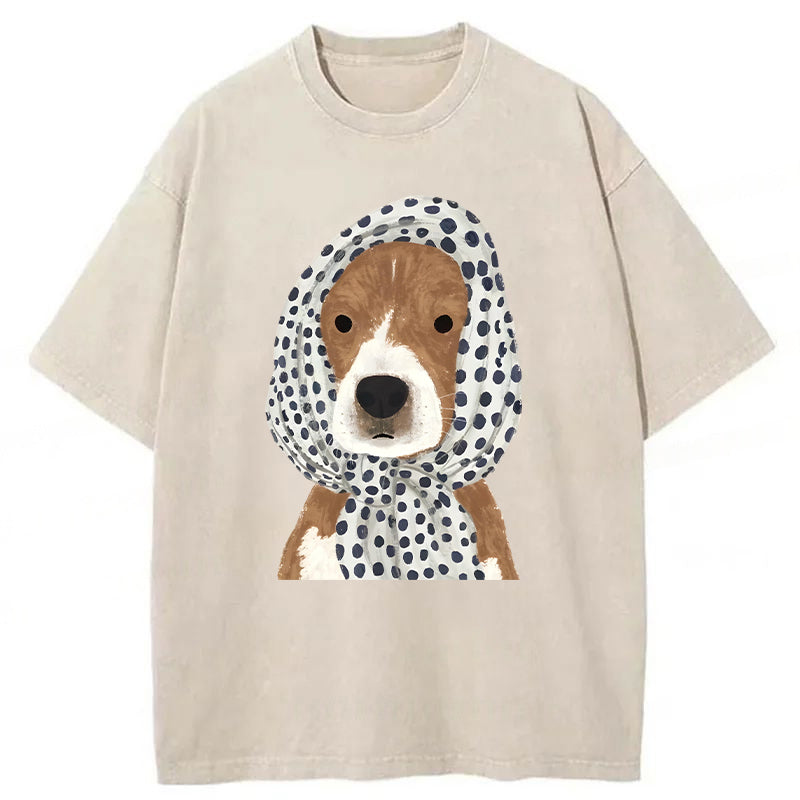 Stylish Dog Washed Unisex Tee