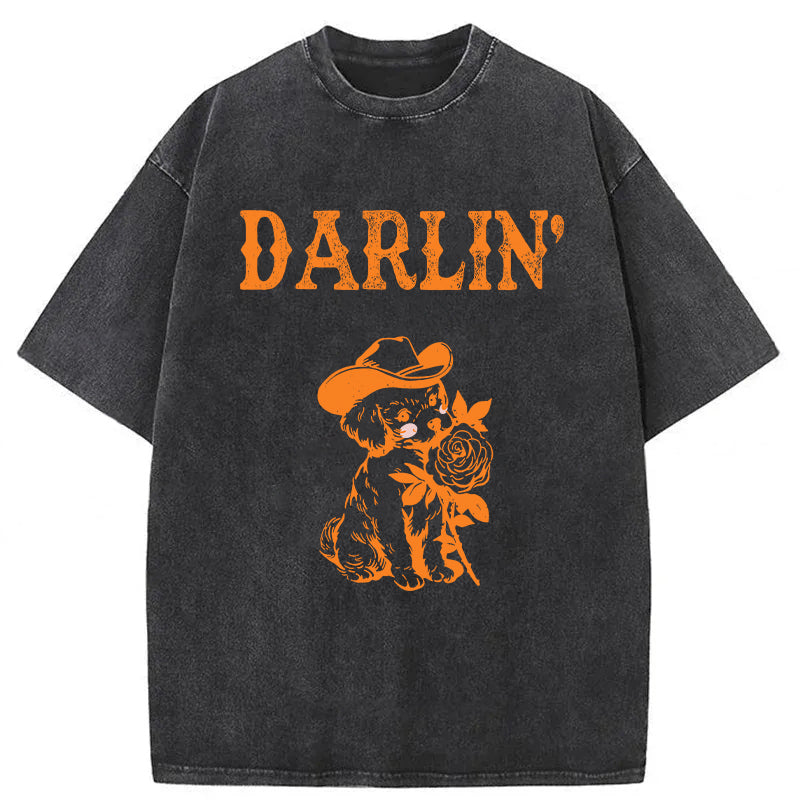 DARLIN’ Puppy Washed Unisex Tee