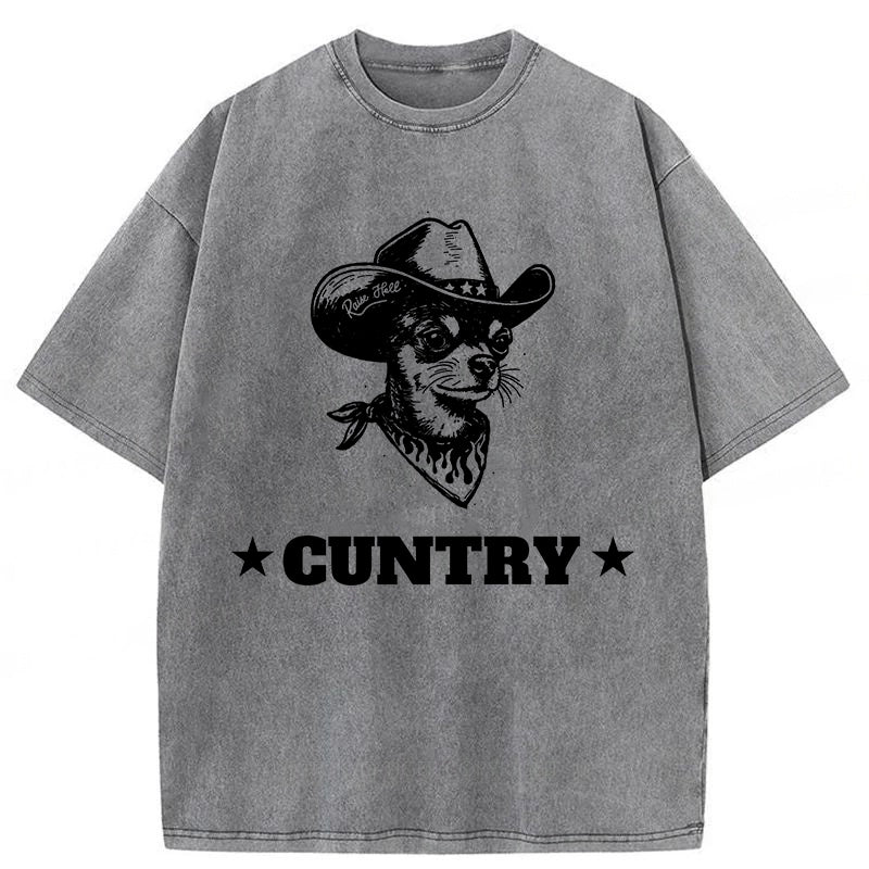 Chihuahua Cuntry Washed Unisex Tee