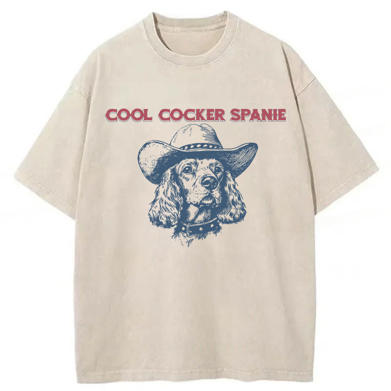 Cool Cocker Spanie Washed Unisex Tee