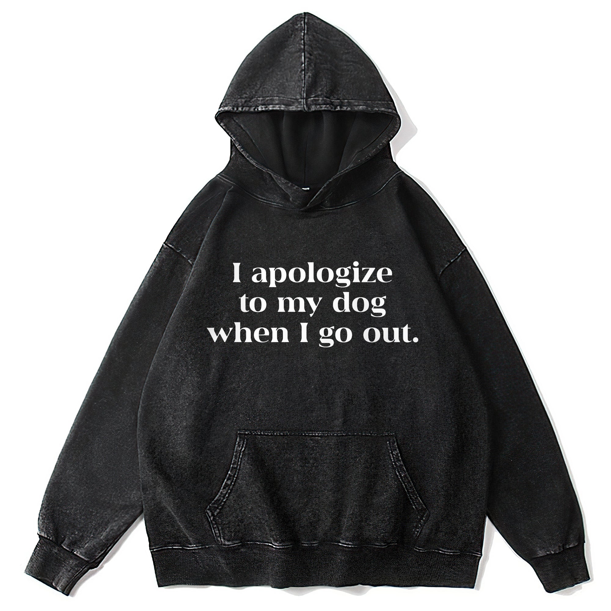 I Apologize To My Dog Washed Unisex Hoodie
