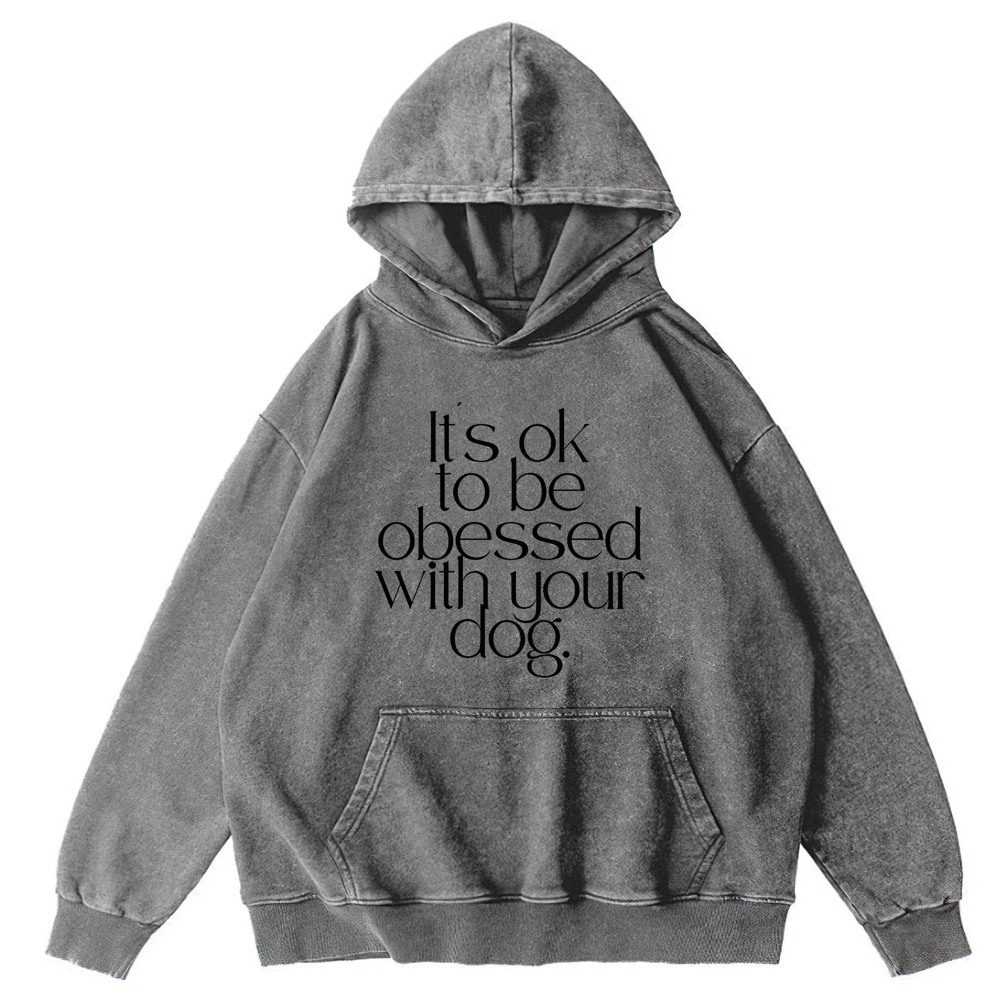 Its Ok To Be Obessed With Your Dog Washed Unisex Hoodie