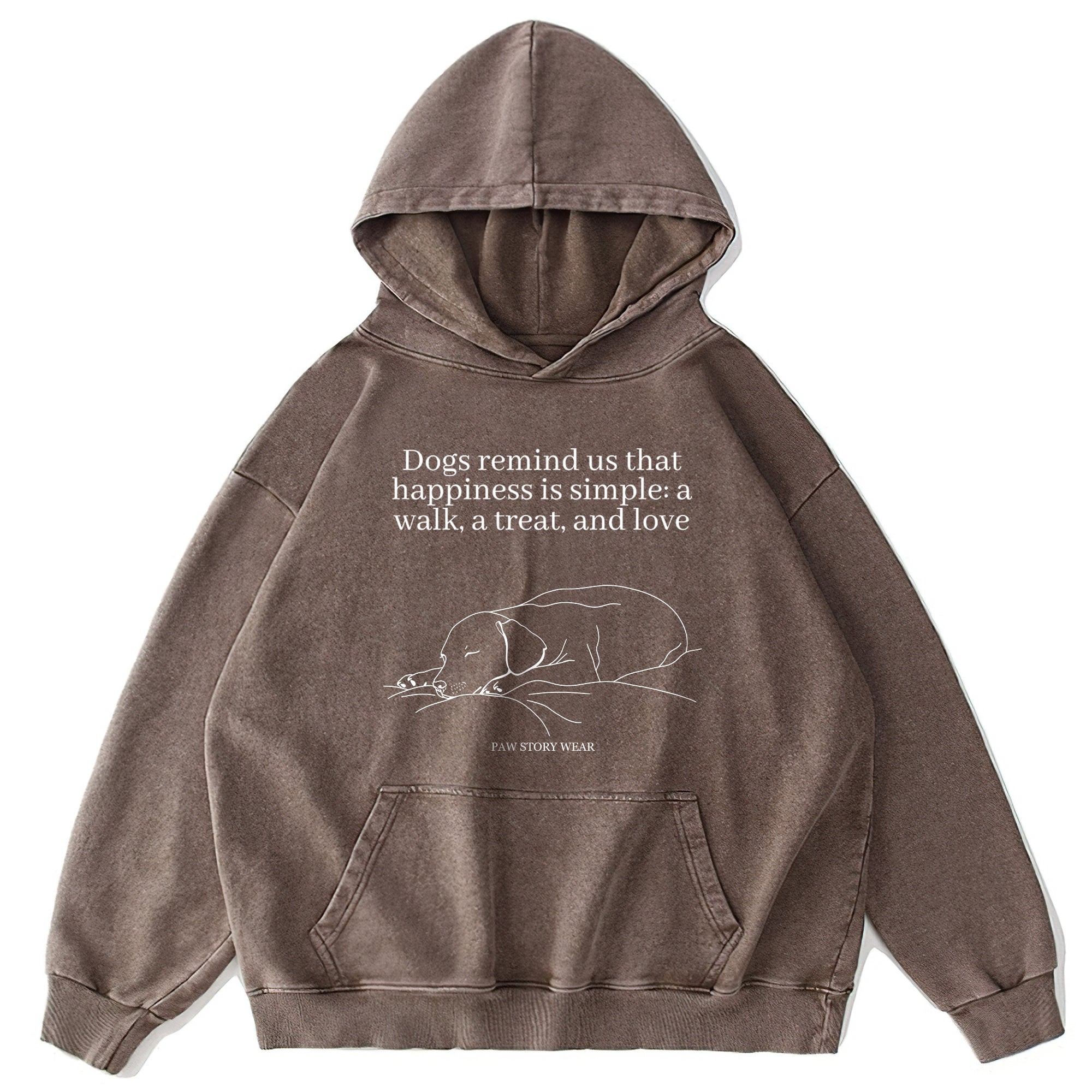 Dogs Remind Us Washed Unisex Hoodie
