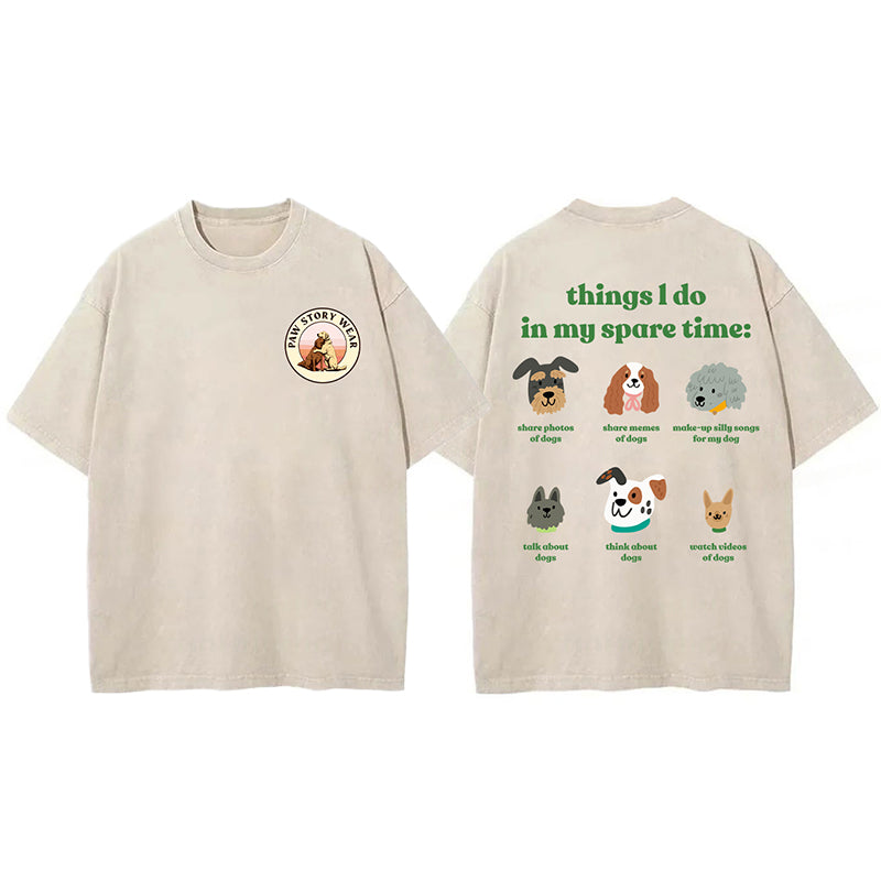Things I Do In My Spare Time Washed Unisex Tee