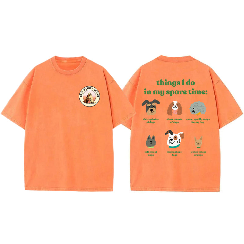 Things I Do In My Spare Time Washed Unisex Tee