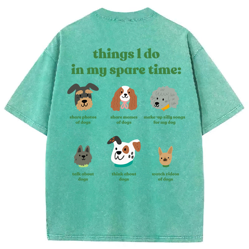 Things I Do In My Spare Time Washed Unisex Tee